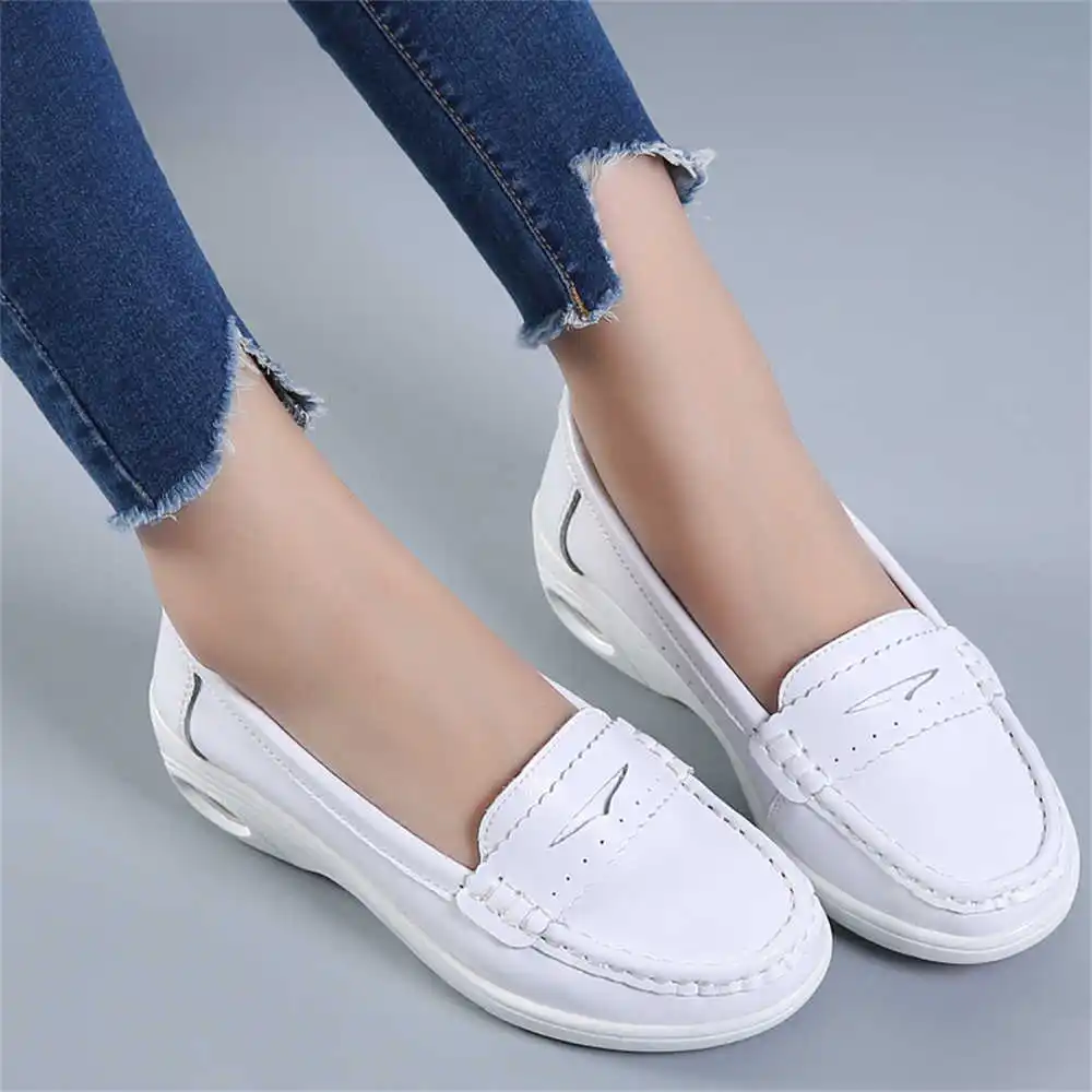 Women'S Semi Formal Evening Wear - Thick Sole Slipon White Trainers For