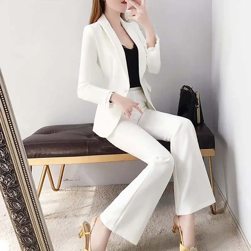 Blazer and White Trouser Suit  – обзор и цена Women Formal Wear Korean