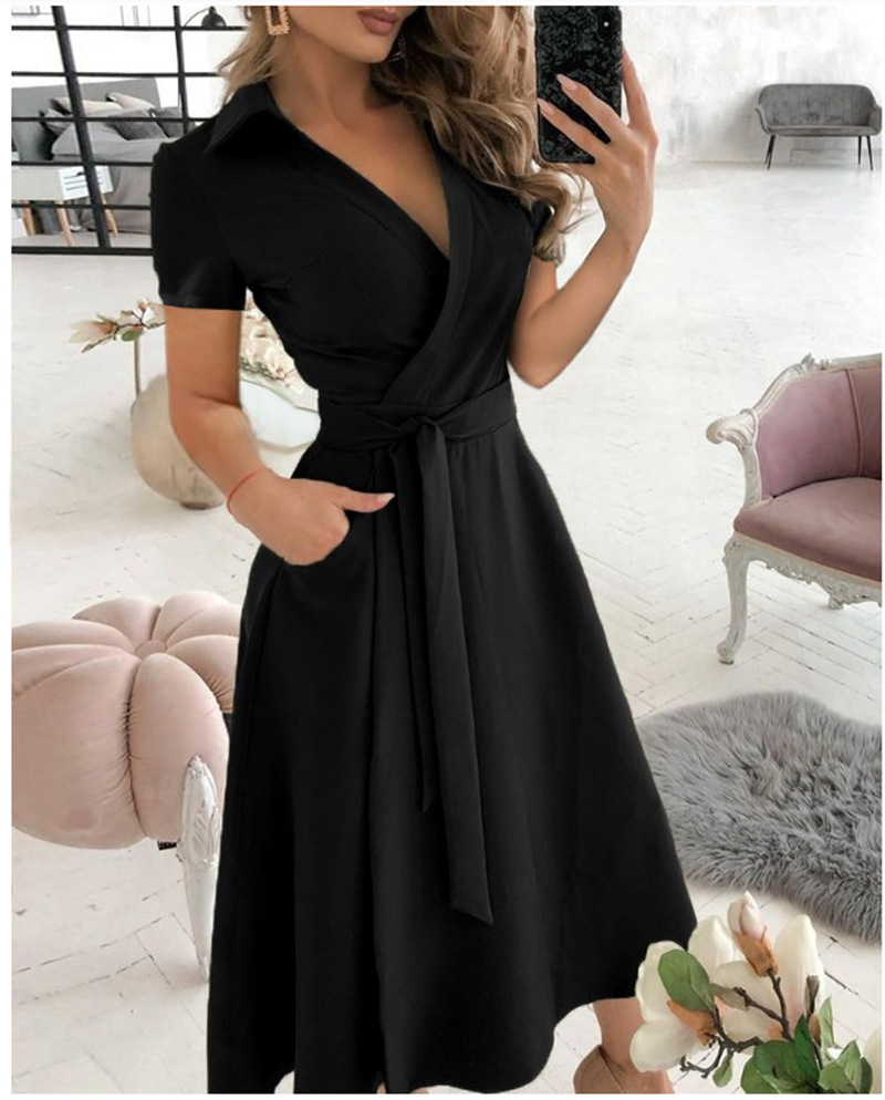 Women's Short Sleeve Wrap Dres – обзор и цена Wrap Dress Work
