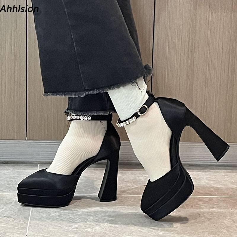 Ahhlsion Women Spring Pump Sat – обзор и цена Pump Heel Block
