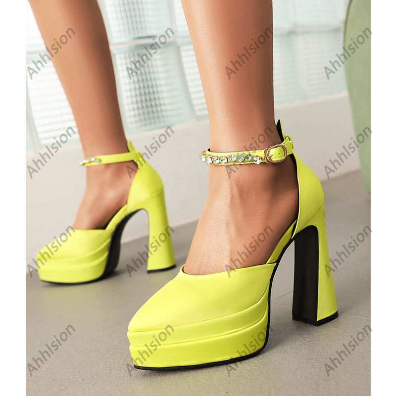 Ahhlsion Women Spring Pump Sat – обзор и цена Pump Heel Block
