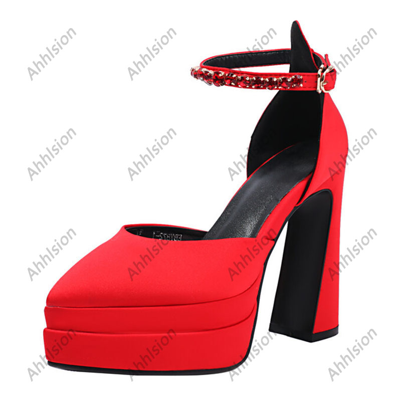 Ahhlsion Women Spring Pump Sat – обзор и цена Pump Heel Block