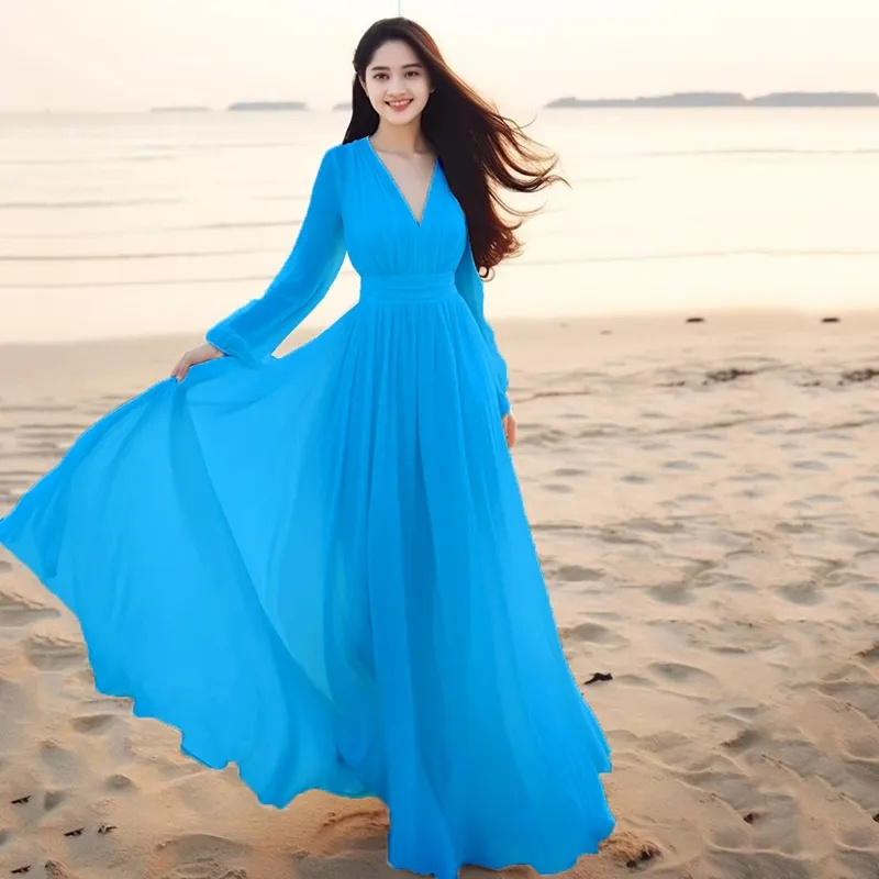 Women Ladies Clothing Long-Sle – обзор и цена Wrap Dress Work