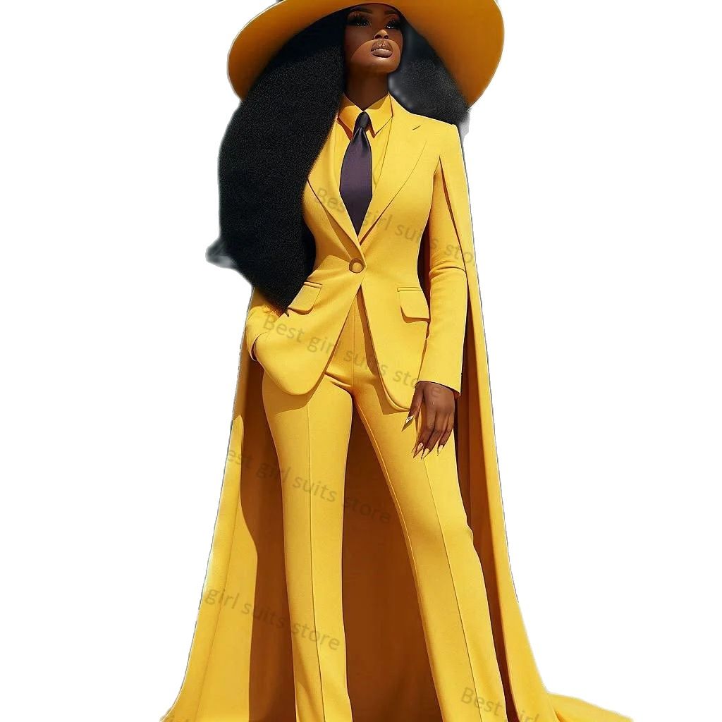 Yellow Cape Women Suit Pants S – обзор и цена Wrap Dress Work