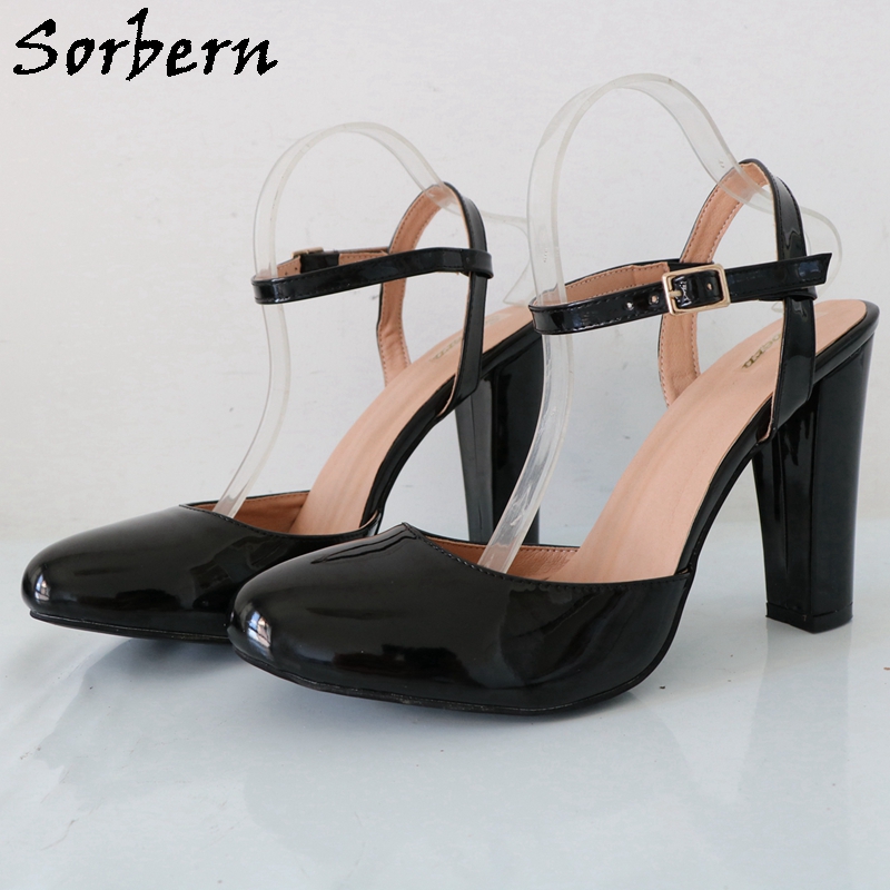 Sorbern Black Shiny Block High – обзор и цена Pump Heel Block