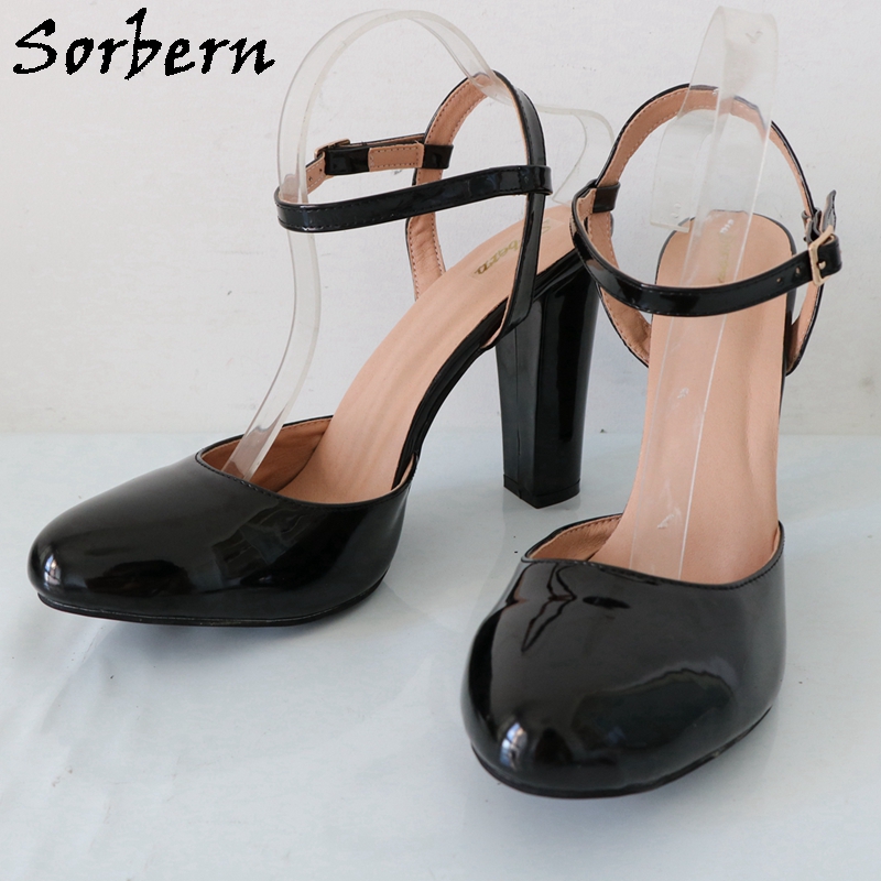 Sorbern Black Shiny Block High – обзор и цена Pump Heel Block