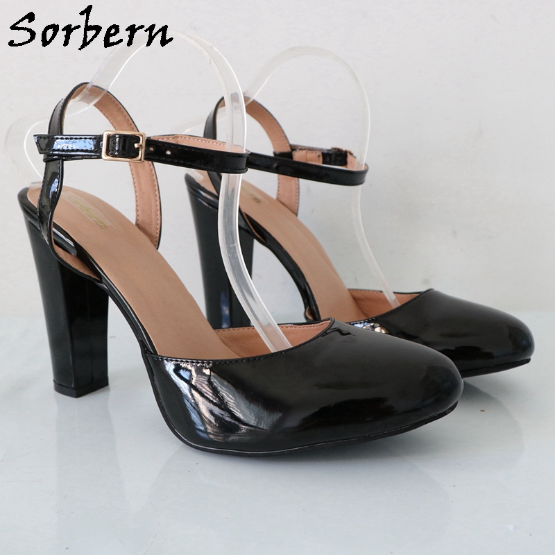 Sorbern Black Shiny Block High – обзор и цена Pump Heel Block