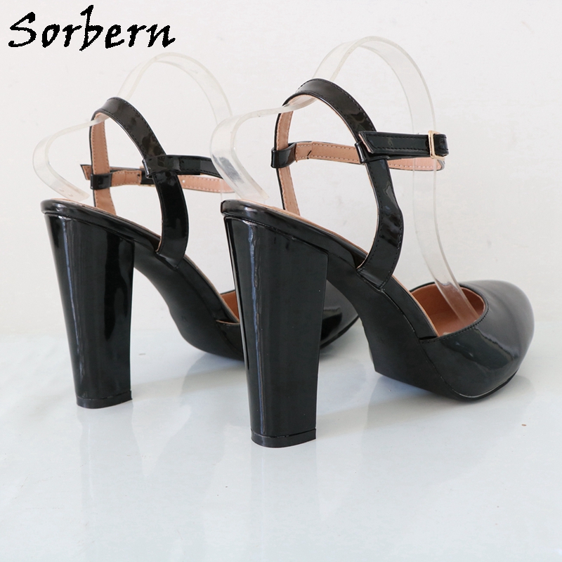 Sorbern Black Shiny Block High – обзор и цена Pump Heel Block