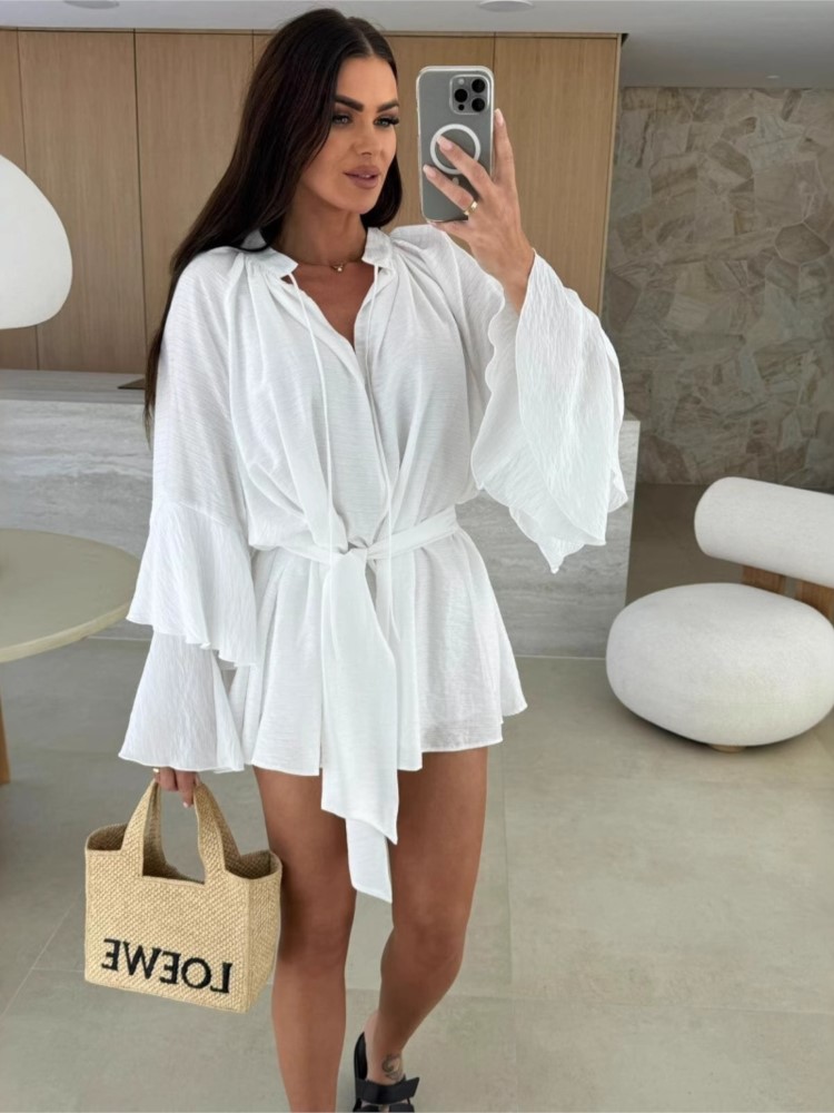 2025 Spring Summer Elegant Ruf – обзор и цена Wrap Dress Work