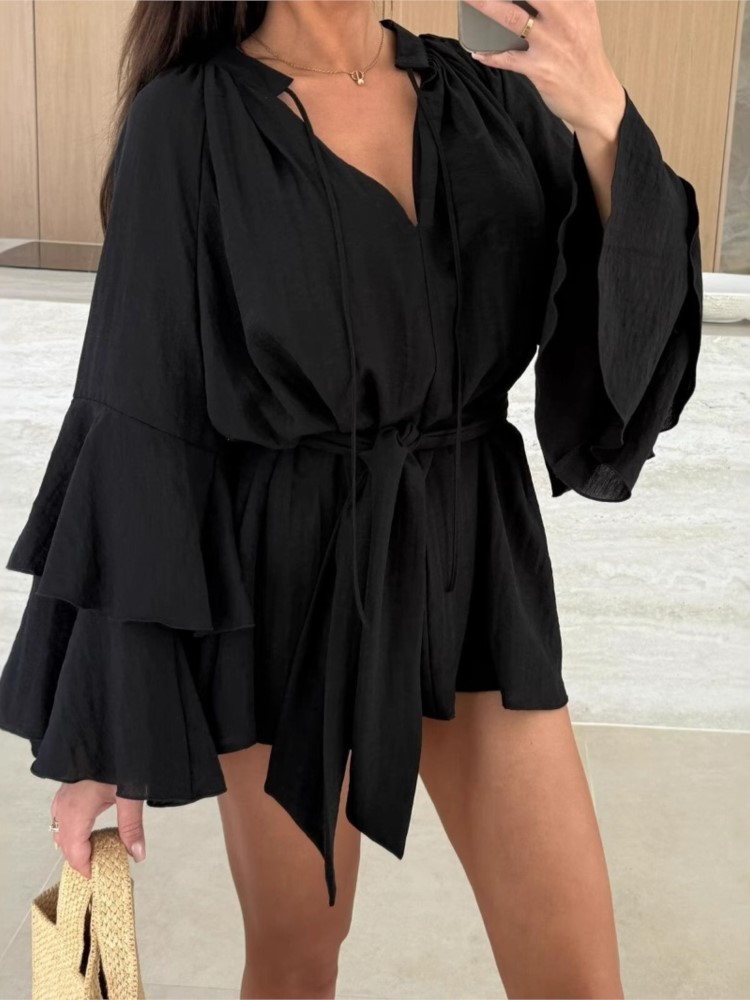 2025 Spring Summer Elegant Ruf – обзор и цена Wrap Dress Work