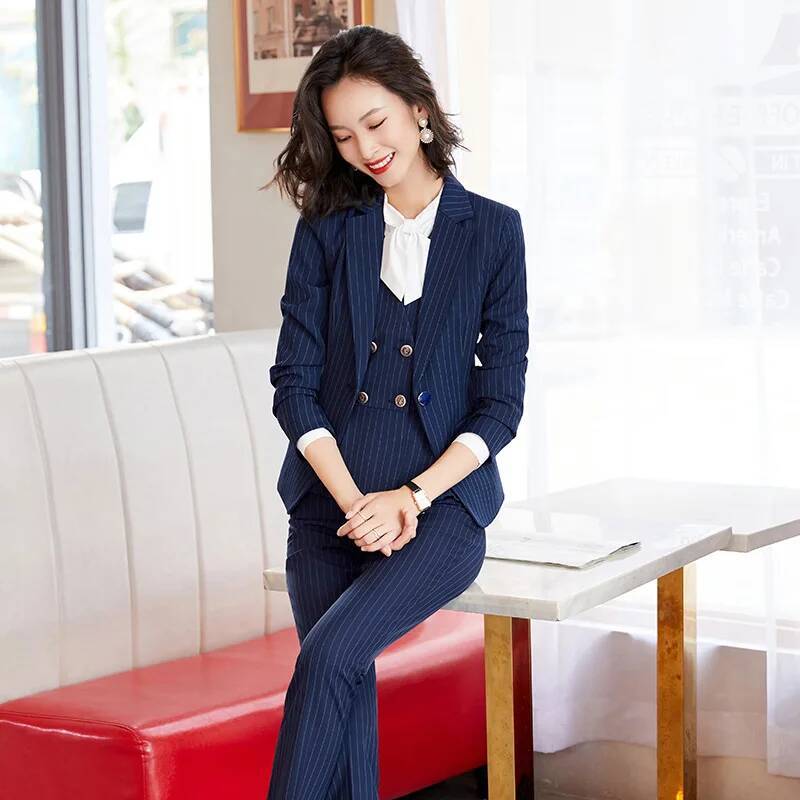 Fashion Striped Formal Busines – обзор и цена Women'S Formal Wear Pantsuits