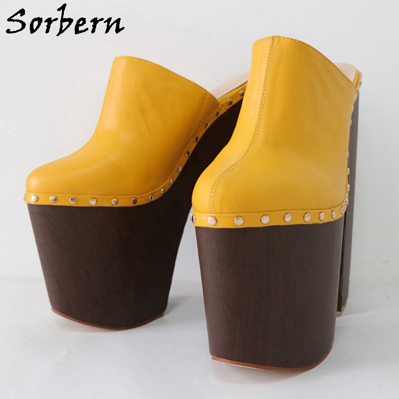 Sorbern Ginger Yellow Pump Sho – обзор и цена Pump Heel Block