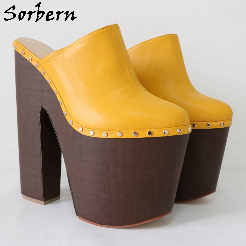 Sorbern Ginger Yellow Pump Sho – обзор и цена Pump Heel Block