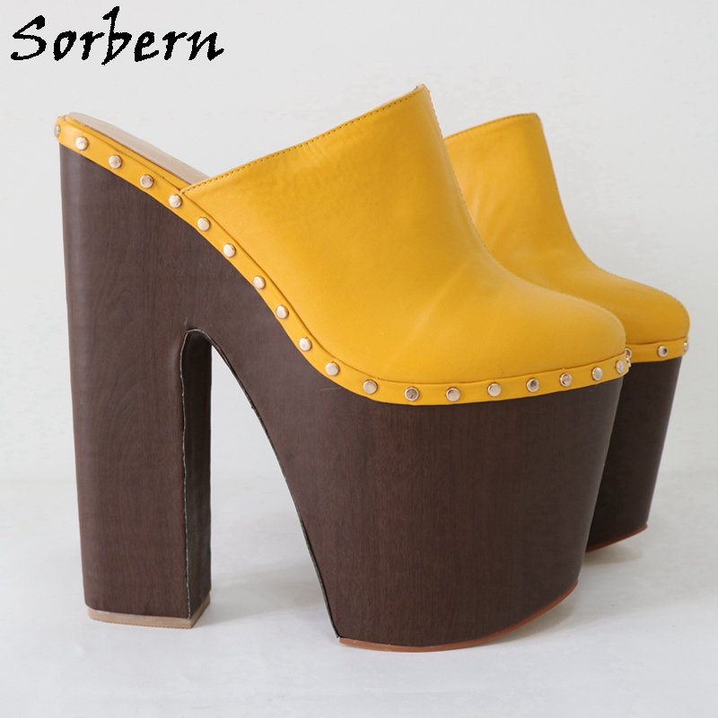 Sorbern Ginger Yellow Pump Sho – обзор и цена Pump Heel Block