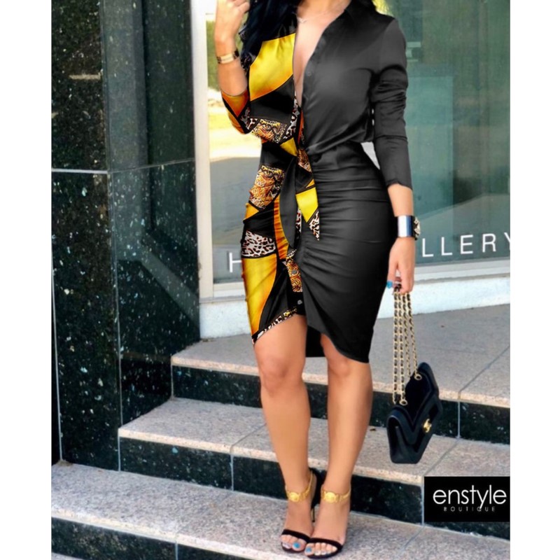 Summer Autumn New Elegant Ladi – обзор и цена Wrap Dress Work