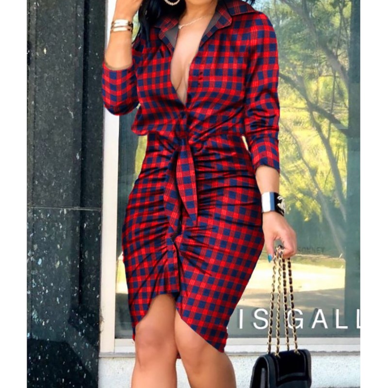 Summer Autumn New Elegant Ladi – обзор и цена Wrap Dress Work