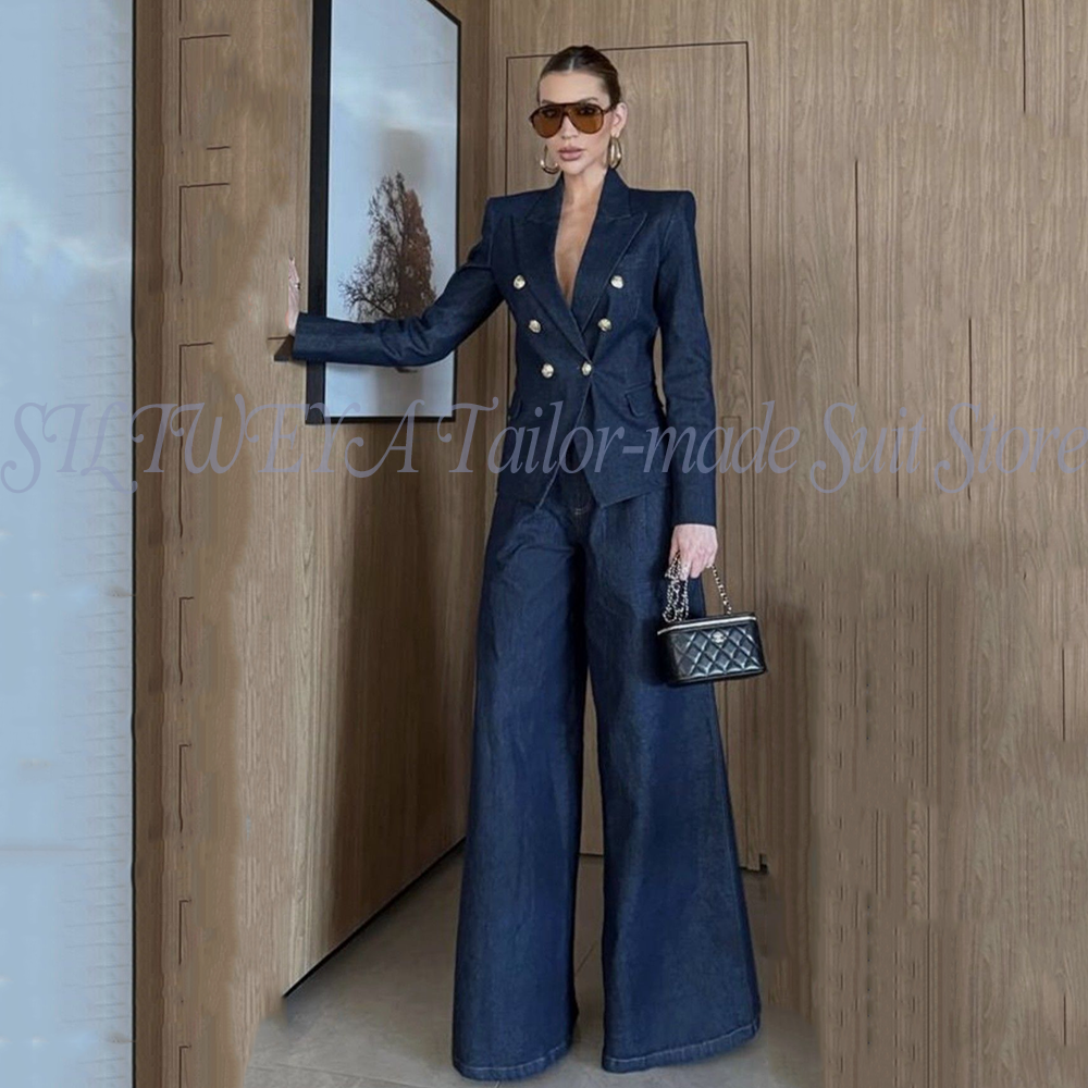 Women Pant Suits Blue Denim 2  – обзор и цена Women Formal Wear Outfits