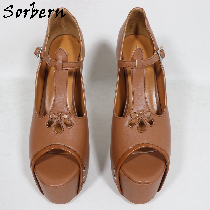 Sorbern Brown Matte Women Pump – обзор и цена Pump Heel Block