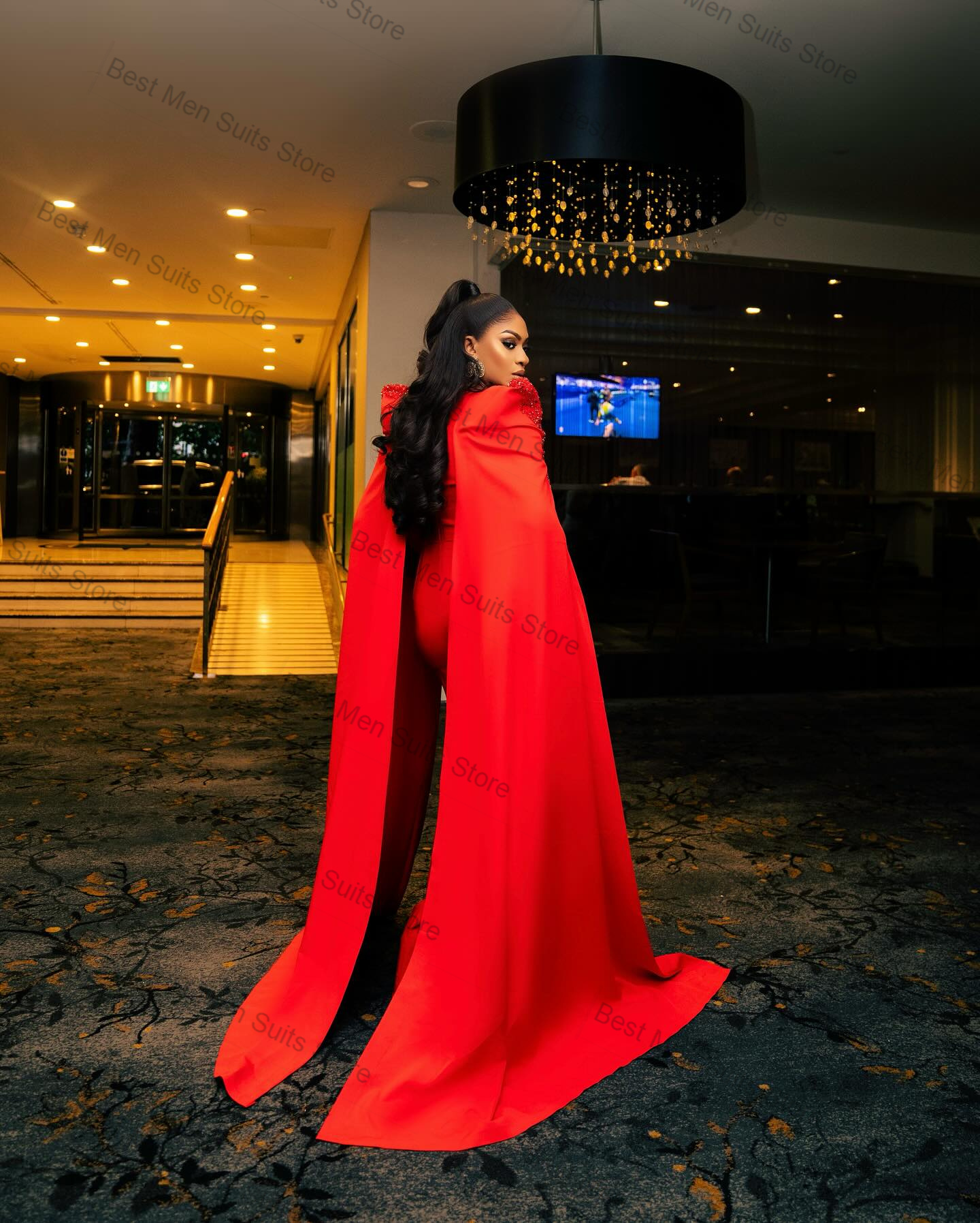 Luxury Red Wrap Women Suit Set – обзор и цена Wrap Dress Work