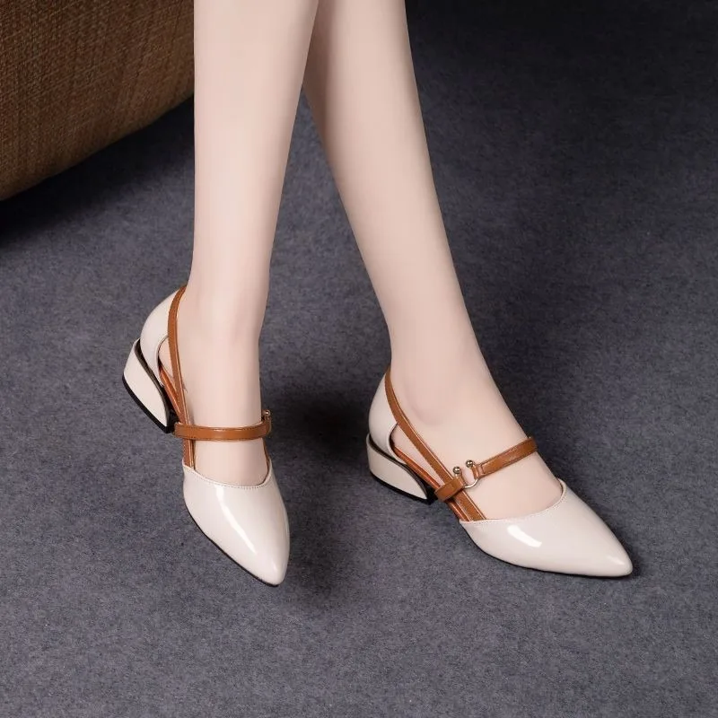 Women Two Tone Slingback Shoes – обзор и цена Pump Heel Block
