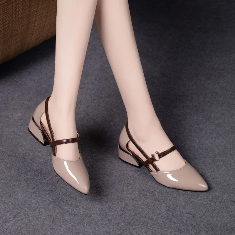 Women Two Tone Slingback Shoes – обзор и цена Pump Heel Block